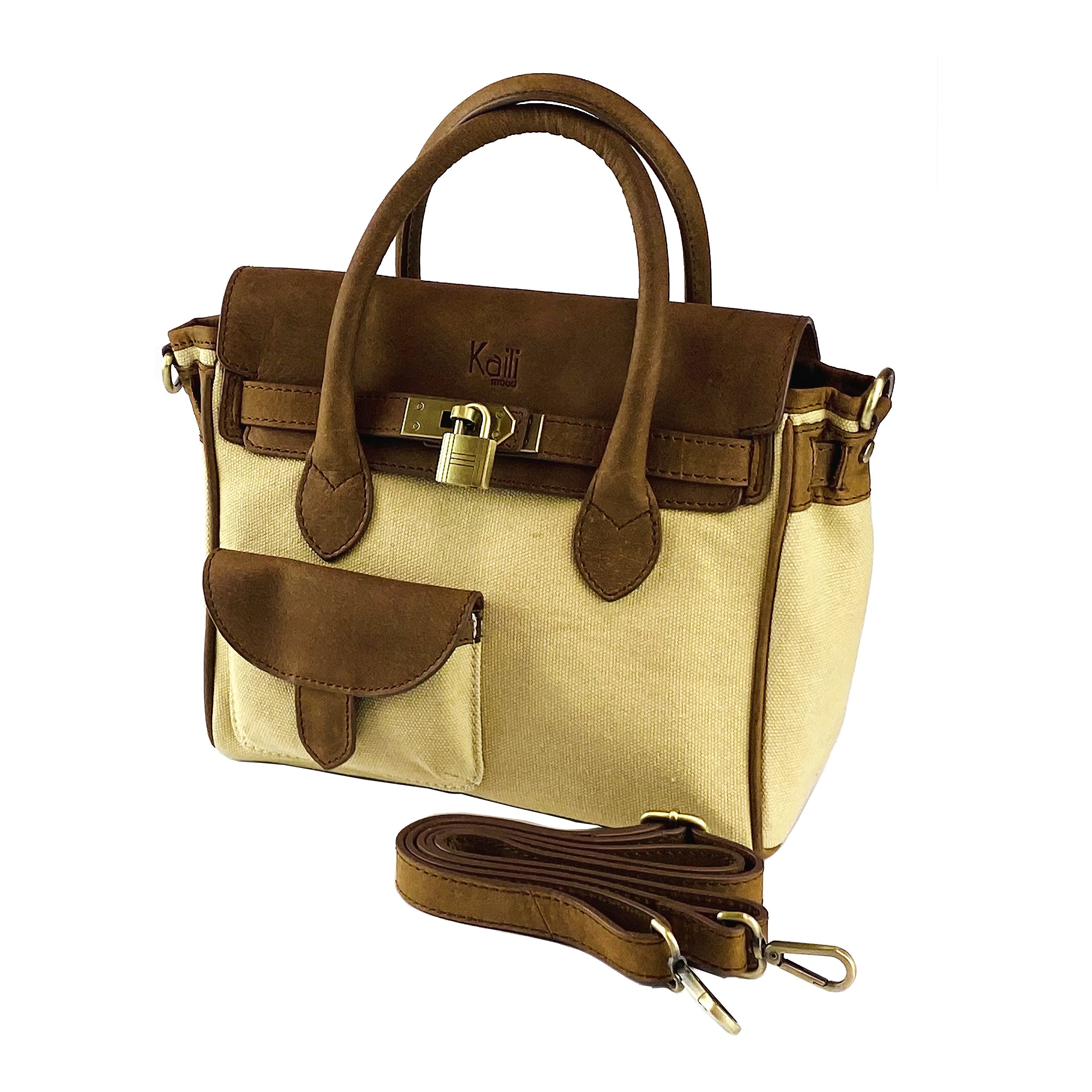 Bolso "Livia" - Beige y cuero